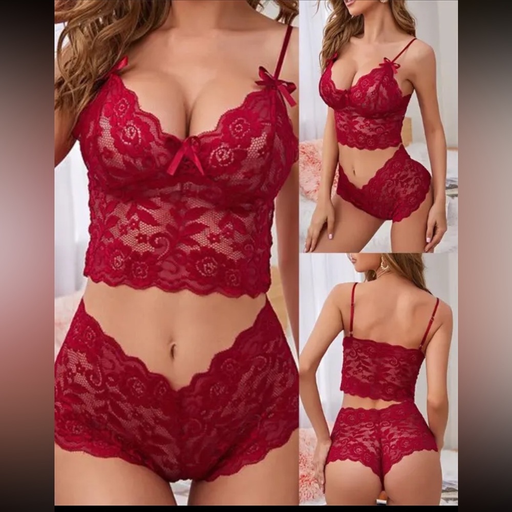 Bowknot lace lingerie